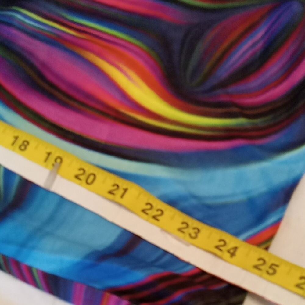 NWT KYKU Men's Size Large Neon Multicolor Abstract Top - Picture 8 of 9